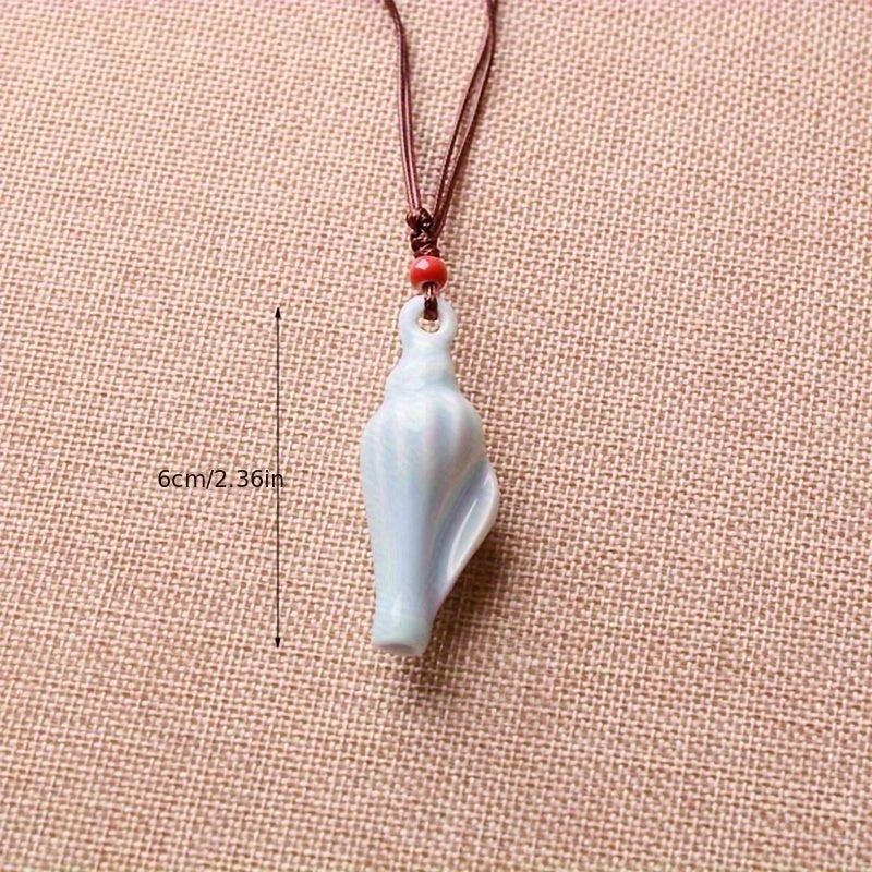 Ceramic Necklace Conch Whistle Jewelry