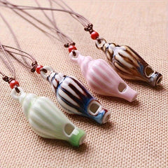 Ceramic Necklace Conch Whistle Jewelry