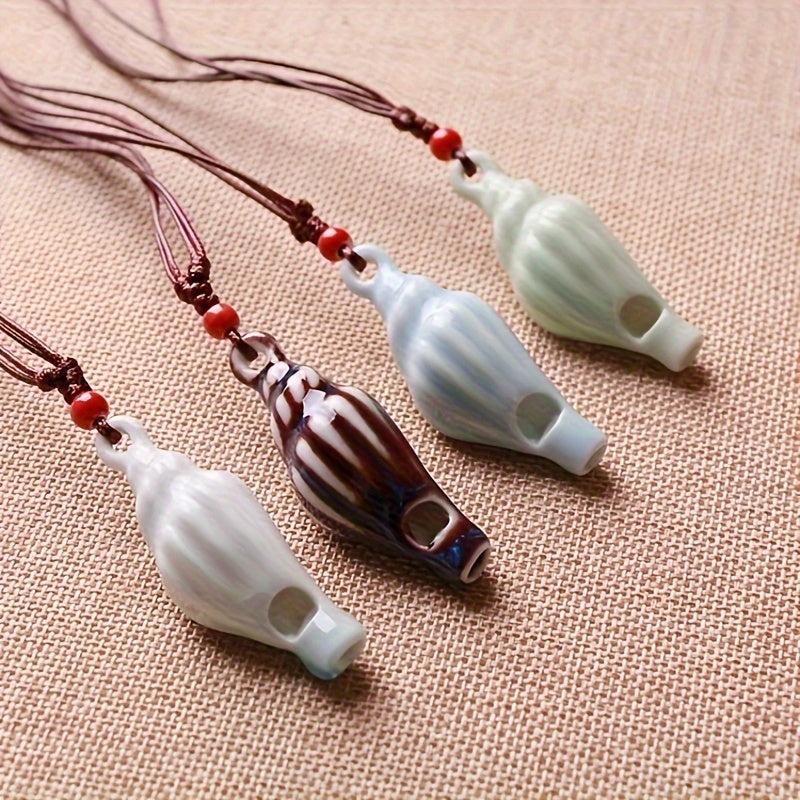 Ceramic Necklace Conch Whistle Jewelry