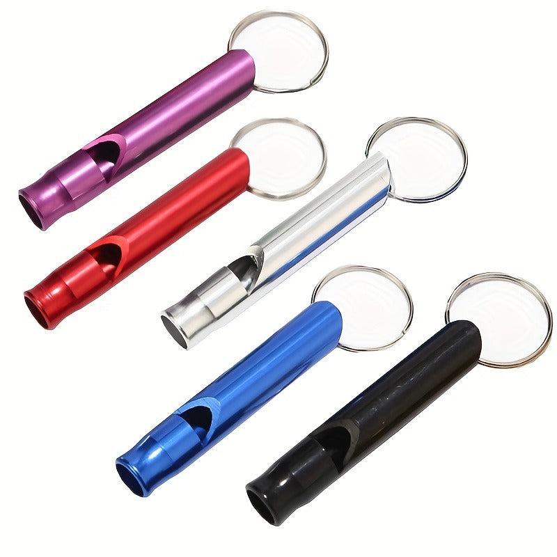 10pcs Colorful Emergency Whistle Keychain Camping Hiking Outdoor Sports Aluminum