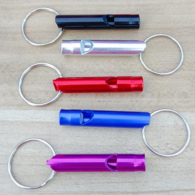 10pcs Colorful Emergency Whistle Keychain Camping Hiking Outdoor Sports Aluminum