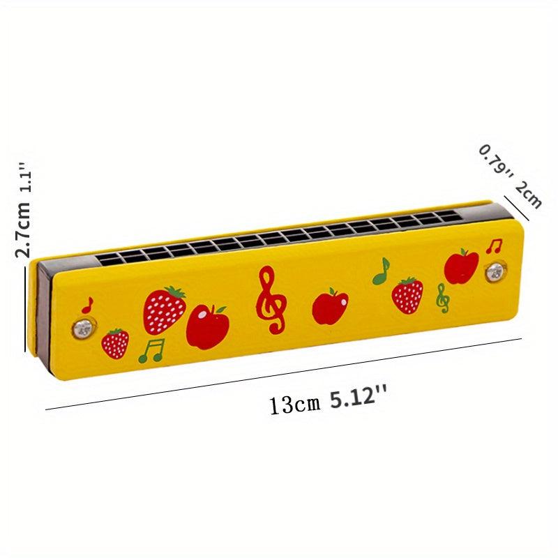 16 Hole Harmonica Beginner Wooden Harmonica Birthday Gift Musical Instrument