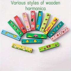 16 Hole Harmonica Beginner Wooden Harmonica Birthday Gift Musical Instrument