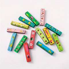 16 Hole Harmonica Beginner Wooden Harmonica Birthday Gift Musical Instrument