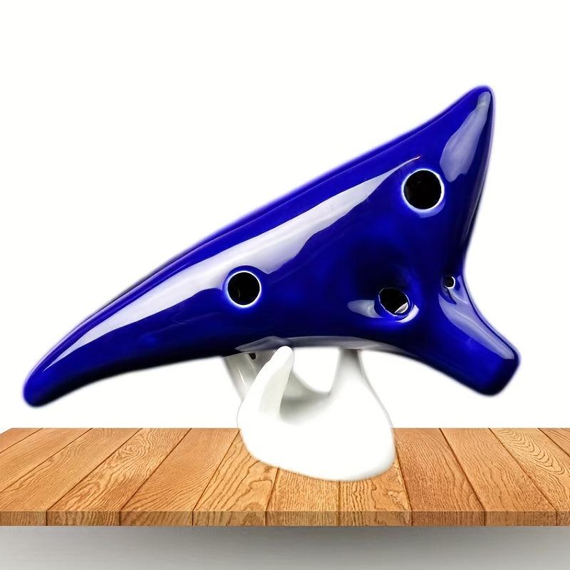 12 Hole Ceramic Flute C Key Flute with Score Rope Protective Cover