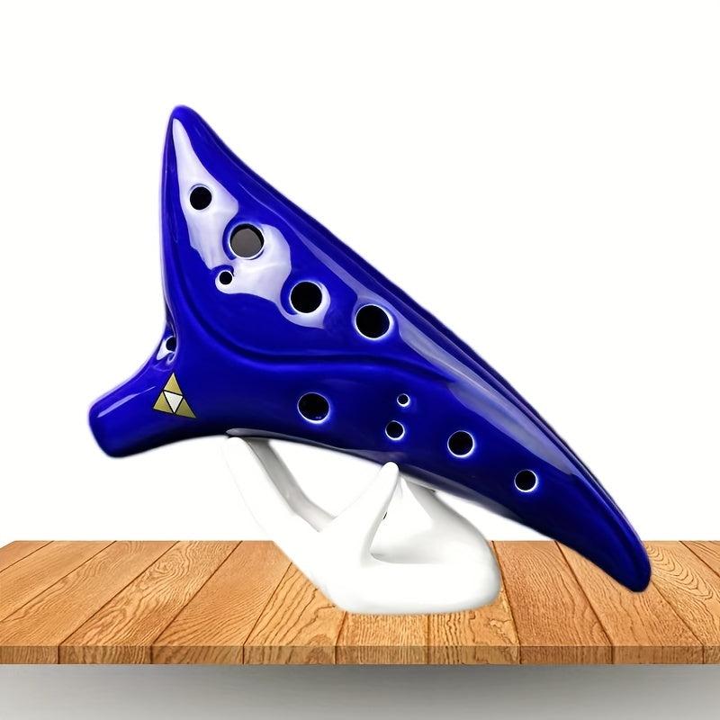 12 Hole Ceramic Flute C Key Flute with Score Rope Protective Cover