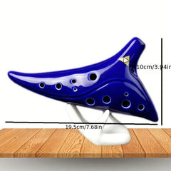 12 Hole Ceramic Flute C Key Flute with Score Rope Protective Cover