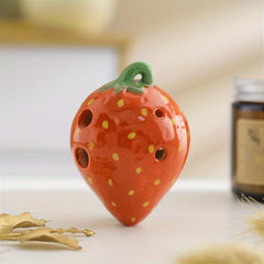 Strawberry Ocarina 6 Holes AC Kids Musical Instrument with Lanyard