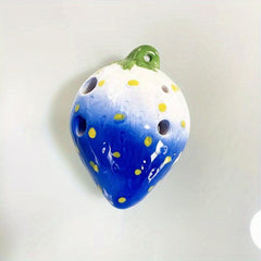 Strawberry Ocarina 6 Holes AC Kids Musical Instrument with Lanyard