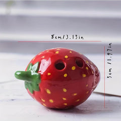 Strawberry Ocarina 6 Holes AC Kids Musical Instrument with Lanyard