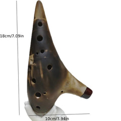 12 Hole Ocarina Classic Straw Fire Masterpiece Ceramic Instrument