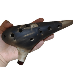 12 Hole Ocarina Classic Straw Fire Masterpiece Ceramic Instrument
