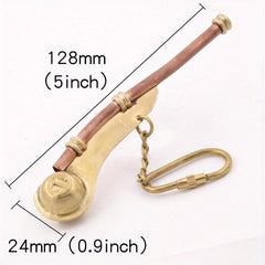Gift Whistle Copper Brass Keychain Pendant Signal Flute Whistle