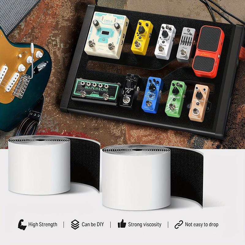 Pedalboard Pedal Tape, 2M Length, Hook Loop