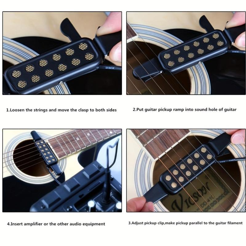 Minstrel Wooden Guitar Hole Magnetic Sound Hole With 3 meter Connecting Line