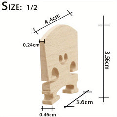 Maple Wood Acoustic Violin Bridge 5 Sizes 1/8 1/4 1/2 3/4 4/4