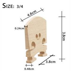 Maple Wood Acoustic Violin Bridge 5 Sizes 1/8 1/4 1/2 3/4 4/4