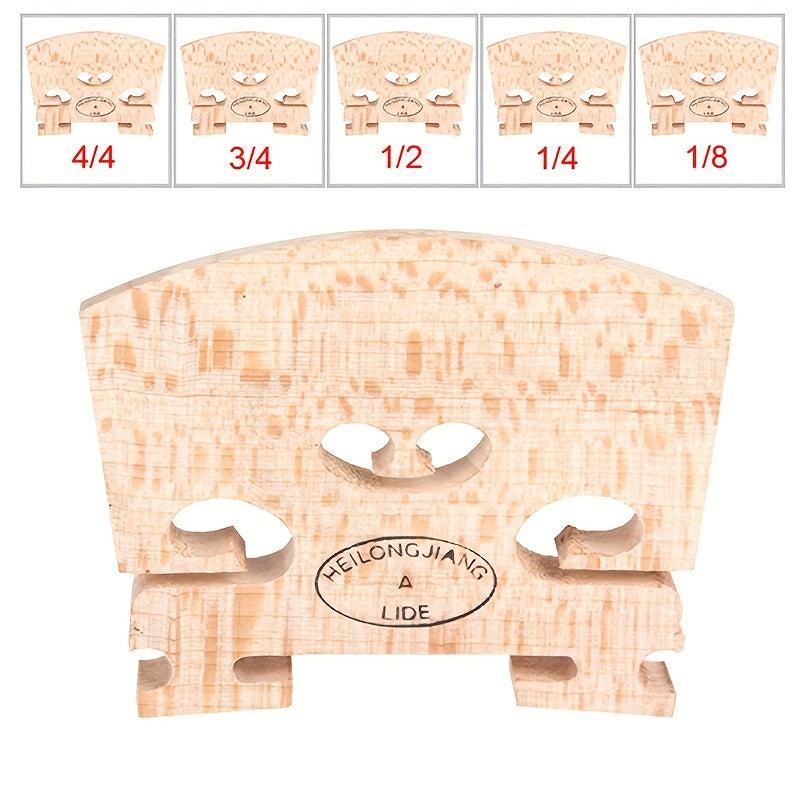 Maple Wood Acoustic Violin Bridge 5 Sizes 1/8 1/4 1/2 3/4 4/4