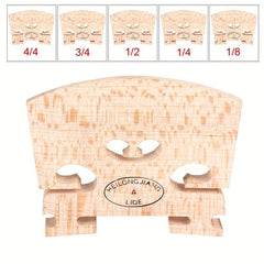 Maple Wood Acoustic Violin Bridge 5 Sizes 1/8 1/4 1/2 3/4 4/4