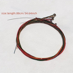 Rainbow Colorful Acoustic Guitar String Set 6 Pcs