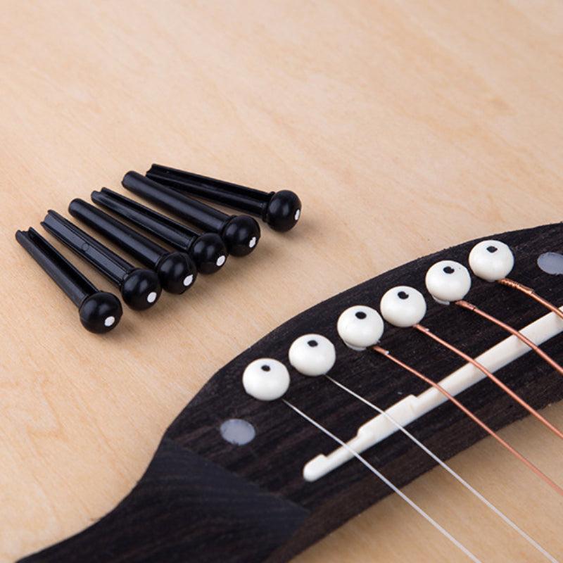 6pcs 6 String Guitar Bridge Pins Plastic Bridge Pins Stringed Instruments