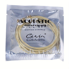 6 pcs Nickel Plated Steel Acoustic Guitar Strings - Clear, Vibrant Sound