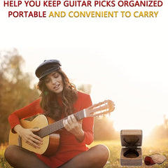 Wooden Guitar Pick Case - Perfect for Musicians