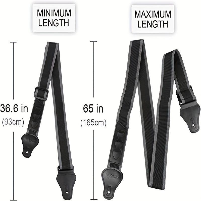Guitar Strap 92 165 With 3 Picks Holders Nylon Strap
