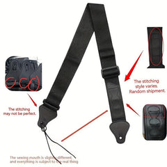 Guitar Strap 92 165 With 3 Picks Holders Nylon Strap