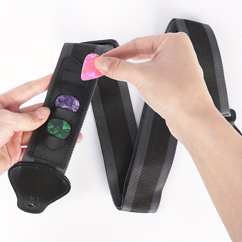 Guitar Strap 92 165 With 3 Picks Holders Nylon Strap