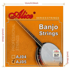 AJ05 5 String Banjo Strings Light Gauge for Smooth Playing