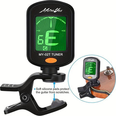 360 Rotating Guitar Tuner with LCD Display