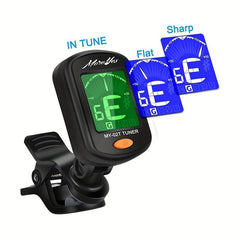360 Rotating Guitar Tuner with LCD Display