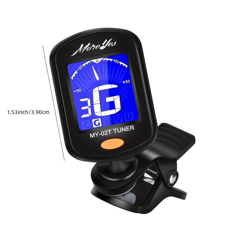 360 Rotating Guitar Tuner with LCD Display