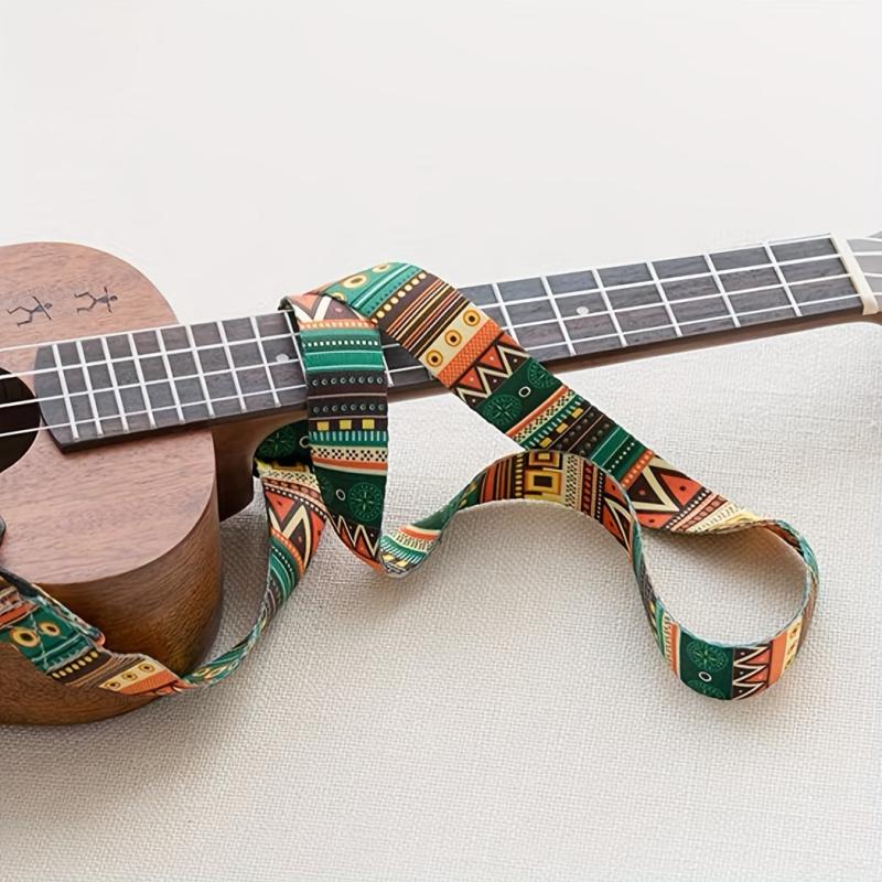 Ethnic Style Ukulele Strap Small Guitar Strap Hanging Hook