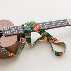 Ethnic Style Ukulele Strap Small Guitar Strap Hanging Hook