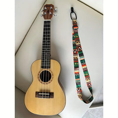 Ethnic Style Ukulele Strap Small Guitar Strap Hanging Hook