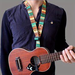 Ethnic Style Ukulele Strap Small Guitar Strap Hanging Hook