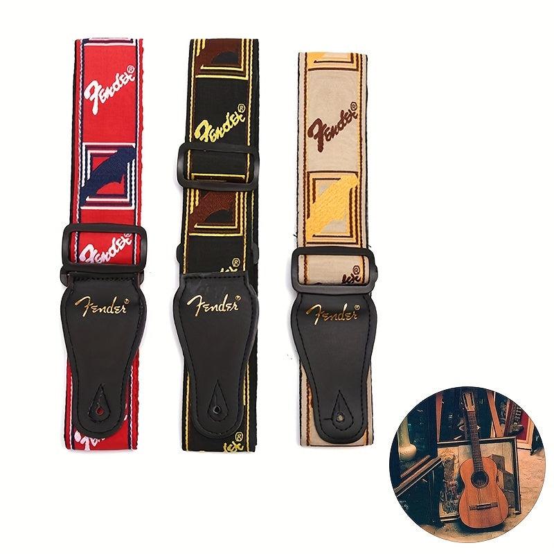 Double Embroidered Guitar Backstrap for Comfortable Playing