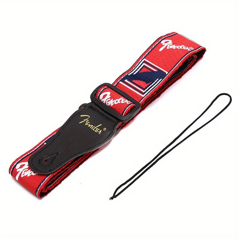 Double Embroidered Guitar Backstrap for Comfortable Playing