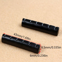 4pcs 43mm Pre Slotted Bone Nut for 6 Strings Acoustic Guitar