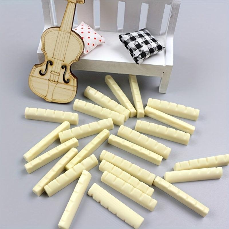 4pcs 43mm Pre Slotted Bone Nut for 6 Strings Acoustic Guitar