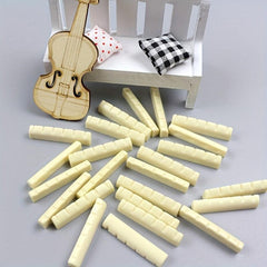 4pcs 43mm Pre Slotted Bone Nut for 6 Strings Acoustic Guitar