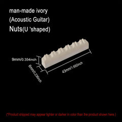 Ivory Guitar Nut&Sadlle Natural Acoustic Guitar String Bridge
