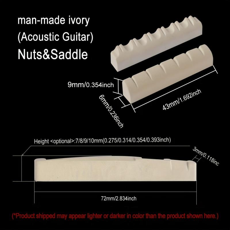 Ivory Guitar Nut&Sadlle Natural Acoustic Guitar String Bridge