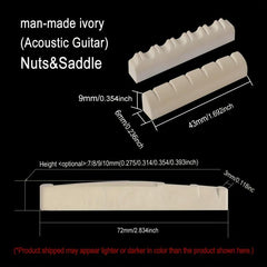 Ivory Guitar Nut&Sadlle Natural Acoustic Guitar String Bridge