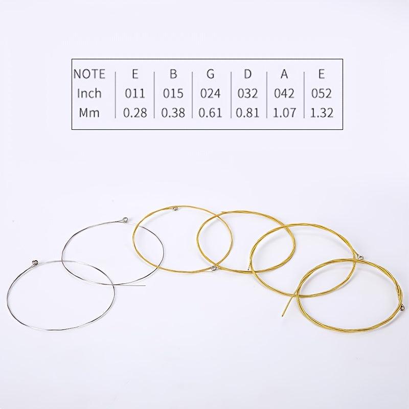 High Steel Acoustic Guitar Strings Set of 6 Replacement Strings
