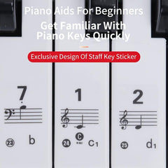 Key Universal Piano Keyboard Stickers for Notation Skills
