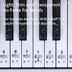 Key Universal Piano Keyboard Stickers for Notation Skills