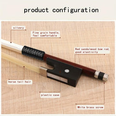 Violin Bow 1/2 & 4/4 Sizes Rosewood Stick Horsehair Stable